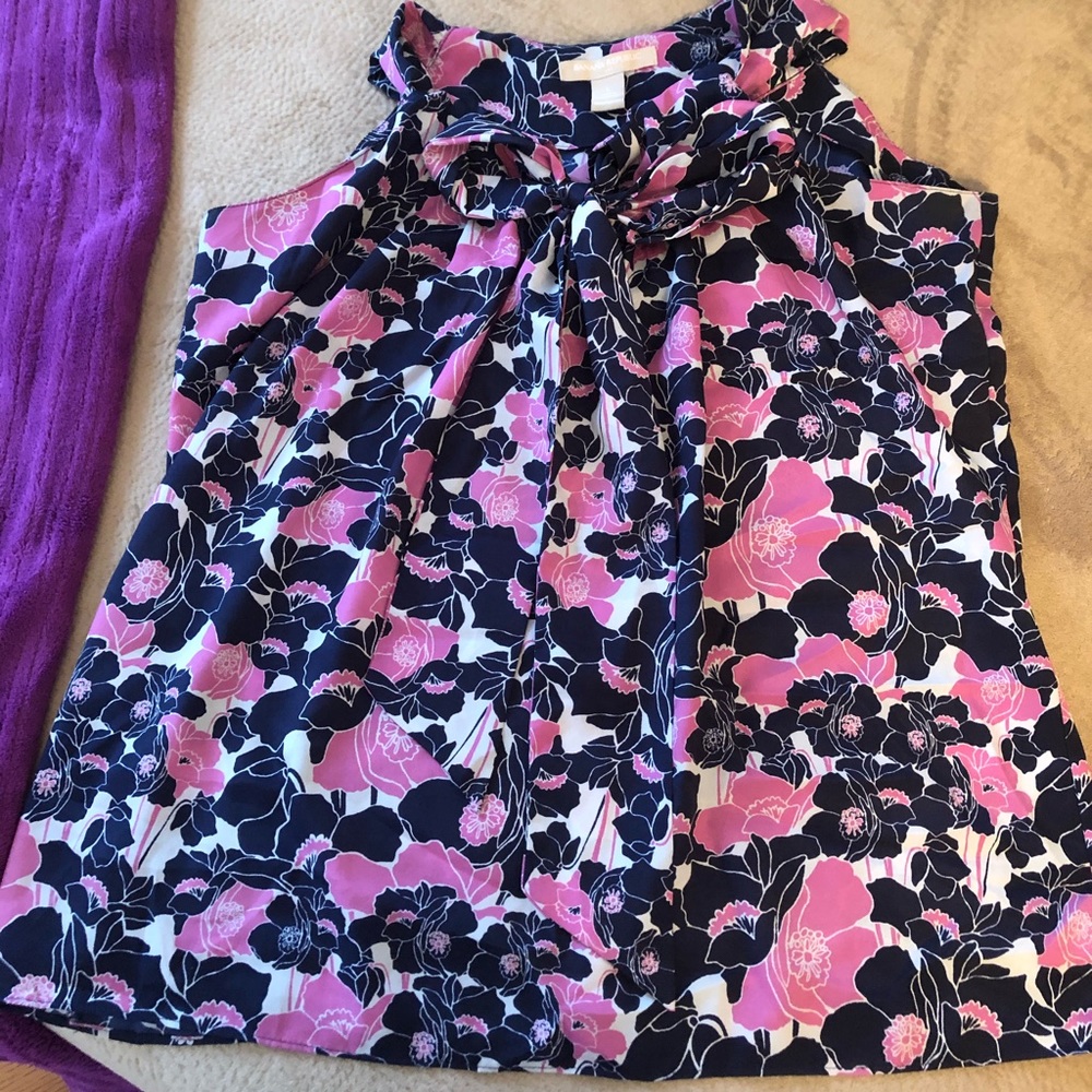 Banana Republic flower blouse with front bow